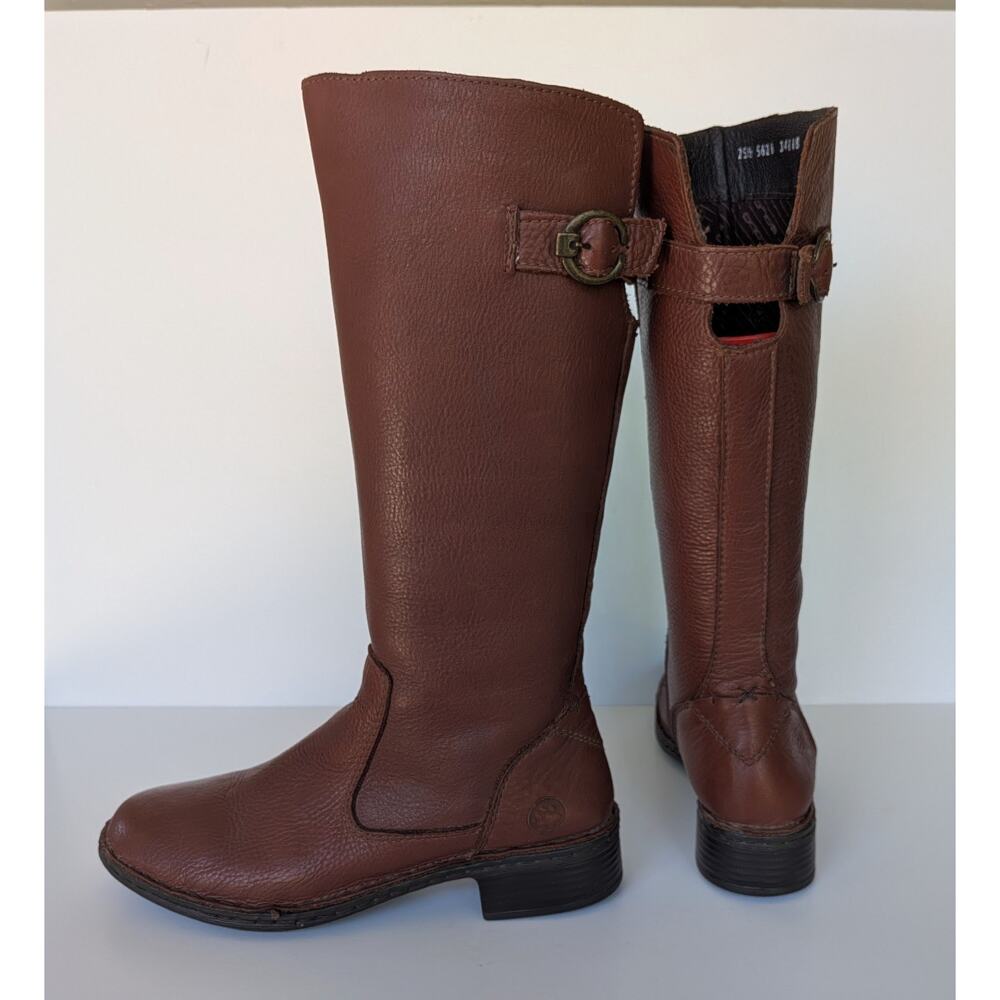 Lobo Solo Womens Brown Leather Knee High Boots Size 8.5 M - Picture 4 of 9